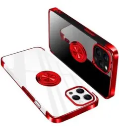 iPhone 12 Pro Max 用 ケース リング付き クリア 透明 TPU