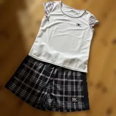 新品セントクリストファー テニスウェア グレンチェックセット　L 楽天市場】セントクリストファー テニスウェア（レディース