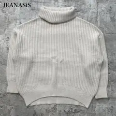 ジーナシス【F】ニットウェア リブ編み タートルネック リラックスフィットのサムネイル