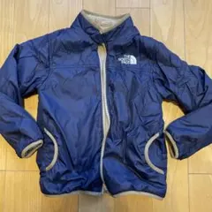 the north face キッズ　リバーシブル　130 ネイビーXベージュ