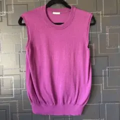 GU ノースリーブ ニット トップス パープル