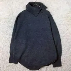 アズールバイマウジー ニット ハイネック チュニック風 グレー（M）