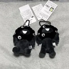 黒ミャクミャク カラビナ付きマスコット 2種セット 座り 立ち ブラック