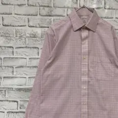 ブルックスブラザーズ長袖シャツ！ピンクチェックS 0324