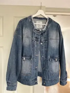 【美品】Live in comfort はまじとコラボ　Ｇジャン〈ブルー〉