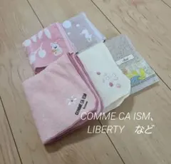 レディースタオルハンカチセット　コムサ　リバティ　など　ピンク　花柄