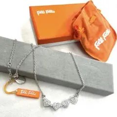 【美品】<Folli Follie>フォリフォリ　ラインストーン　ネックレス