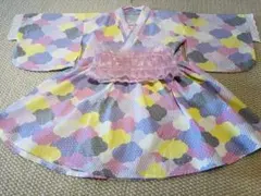 カラフル雲模様 浴衣ドレス