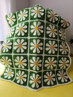 お値下げ✳︎グラニースクエア✳︎ブランケット✳︎マルチカバー✳︎大判 モチーフ編み マルチカバー 手編み ブランケット グラニー