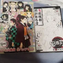 鬼滅の刃 22巻コミック無し、同梱版缶バッジセット