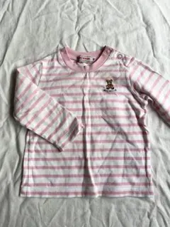 Mikihouse ミキハウス 女の子 ボーダートップス 長袖カットソー