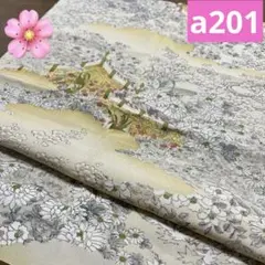 a 201 よりどり４点1000円　正絹小紋はぎれ　反物幅50cm ちりめん