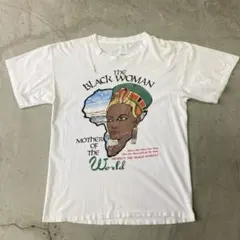 90s アートTシャツ 民族 ラスタ USA製 L vintage