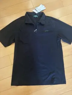 新品タグ付き　UniField ハーフジップポロシャツブラック　クールマックス