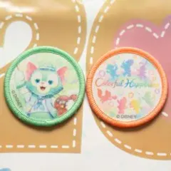 ダッフィー&フレンズ カラフルハピネス ワッペン　ジェラトーニ&全員集合♡