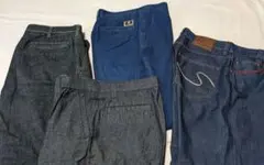 極上薄地デニム 4本セット（スーペリア等）W８８㌢位ST７５㌢位^⁠_⁠^