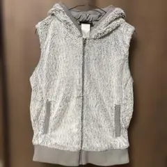 Patagonia フリースフードベスト グレー