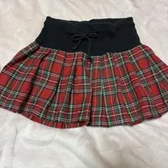 LIZLISAdoll 赤と黒のチェック プリーツスカート