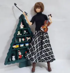 momokoサイズ　 アンゴラニットと アーガイル柄サーキュラースカート