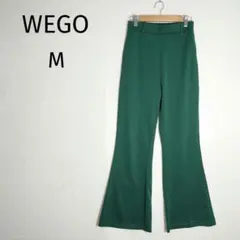WEGO　ウィゴー　フレアパンツ　M　グリーン系　ウエストゴム　カジュアル