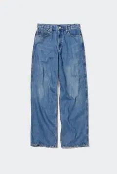 UNIQLO バギージーンズ 66BLUE 25サイズ