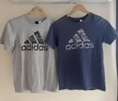 adidas Tシャツ 2枚セット グレー 、ネイビー