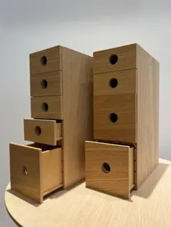 MUJI オーク　6段引き出し　2個　小物収納　小物入れ