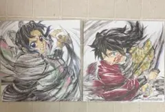 鬼滅の刃 無限城編 入場者特典 胡蝶しのぶ 冨岡義勇 バースデー色紙 セット