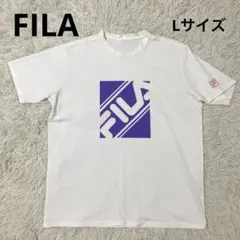【USED】FILA フィラ レディース 半袖 Tシャツ Lサイズ 白