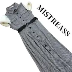 MISTREASS Fur Sleeve Plaid Shirt Dress