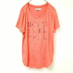 ホリスター　 コーラルピンク 半袖Tシャツ　М　ルーズフィット　軽量