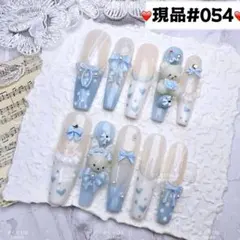 053現品推しネイルチップ付け爪量産型姫ギャルクロムハーツチークy2k痛ネイル