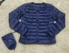 ユニクロウルトラライトダウンコンパクトジャケット 紺色 S/ 収納袋付