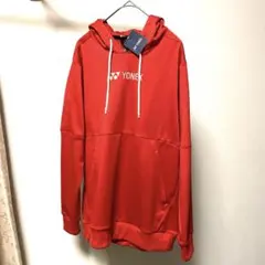 新品タグ付き　ヨネックス　パーカー　テニスウェア　S 男女兼用　裏起毛　レッド