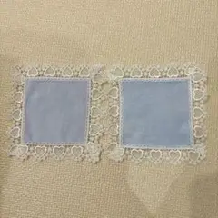 ハート×白レース ガチャプチタオル 近沢レース ミニタオルハンカチ