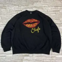 NFL チーフス スウェット ブラック 光沢プリント レア アメフト