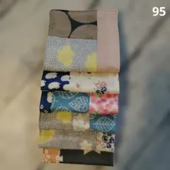 95.【6重ガーゼ】ハーフサイズ　パッチワークガーゼハンカチ　6枚セット　北欧