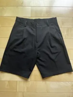 NOWLE ノウル タック ハーフパンツ L ブラック センタープレス 韓国 黒