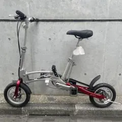 MOBIKY genius DISCブレーキ 折りたたみ自転車 シルバー レッド MOBIKY GENIUS 12インチ ミニベロ モバイキージーニアス黒 - メルカリ