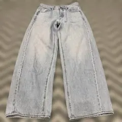 GUローライズバギージーンズ　M