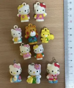 ハローキティ　マスコット　チャーム　10個セット平成レトロ　食玩　レアキャラあり