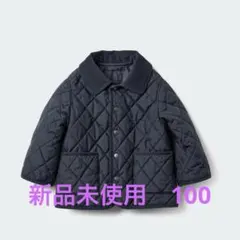 ユニクロ　パフテックキルトジャケット　ベビー　100 ネイビー