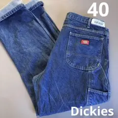 極太 W40 Dickies ディッキーズ デニムペインターパンツ 白ペンキ 