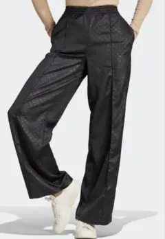 美品　adidasオリジナルズ　トレフォイル モノグラム サテン トラックパンツ