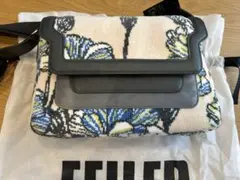 ✨極美品✨FEILER ミニクロスボディ ノーブルツイード ショルダー 