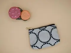 ミナペルホネン　ハンドメイド　ポーチ　タンバリン　ランランラン