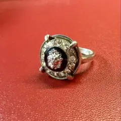 amijed ライオンモチーフ ビンテージボタン シルバーリング 13号