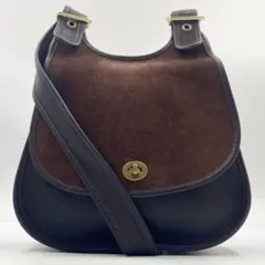 【極美品】COACH オールドコーチ ショルダーバッグ スウェード 茶9014