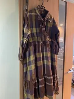 as know as de base チェック柄ワンピース　大きいサイズ　未使用