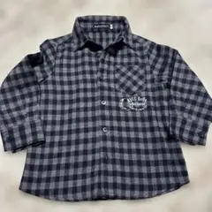 BeBe チェック柄長袖シャツ 100